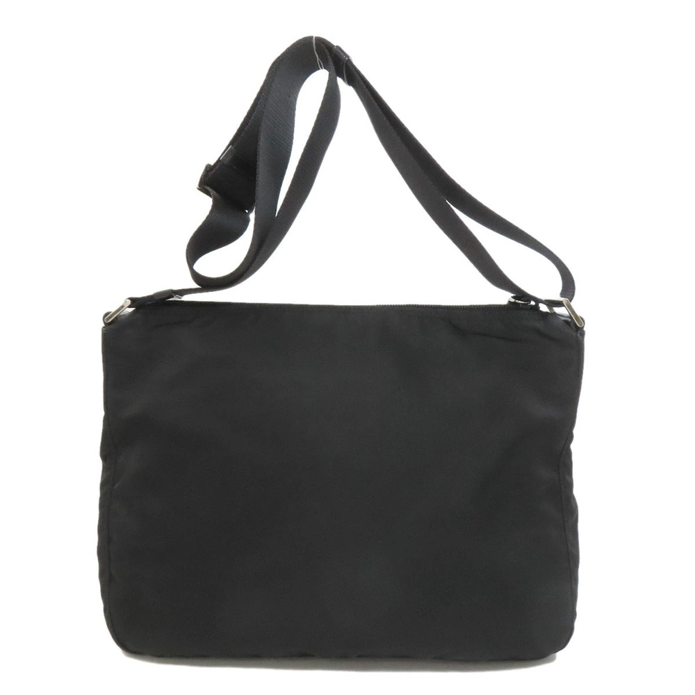 Prada black Bag Tessuto leather Crossbody trim Black